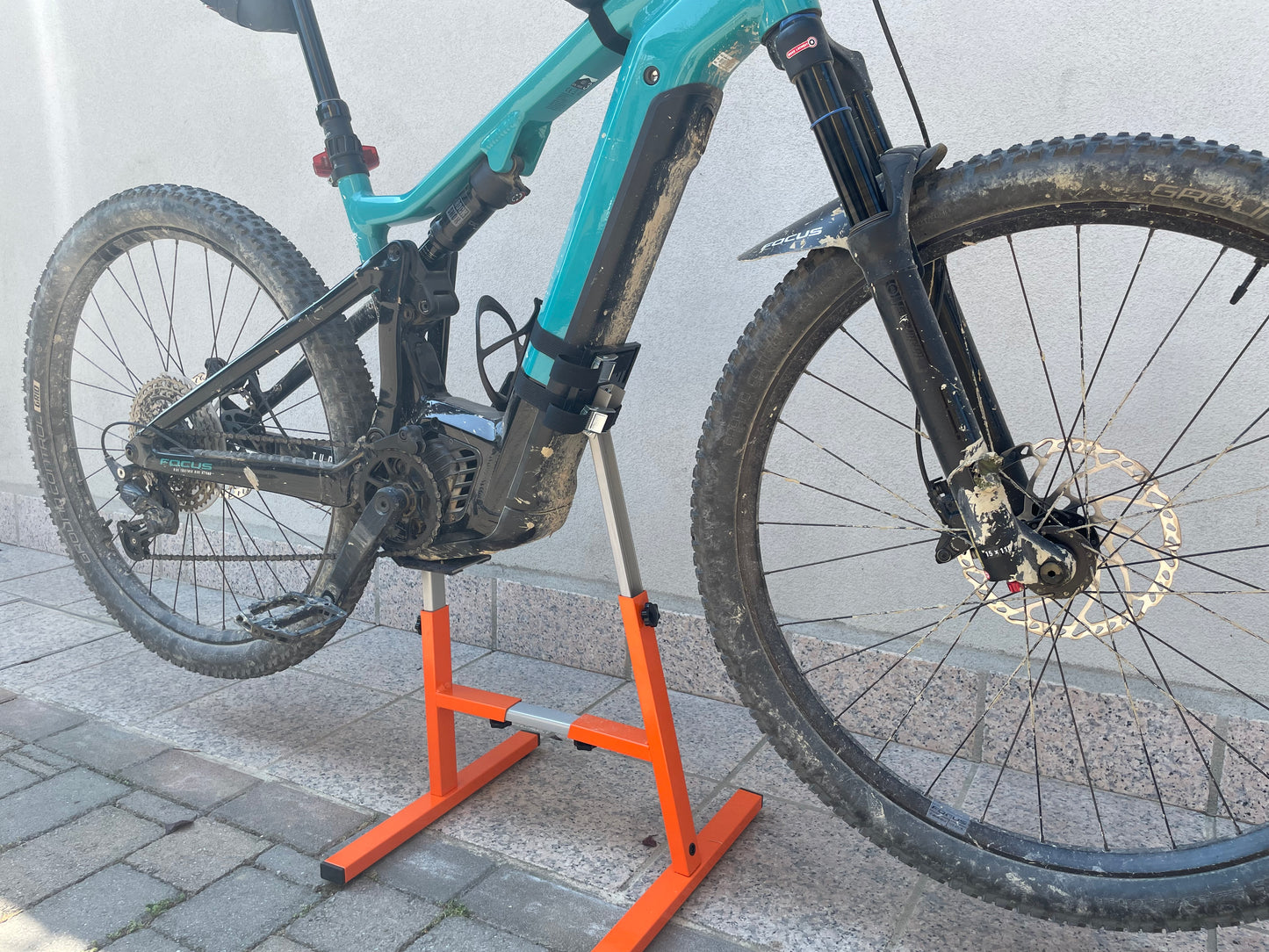 Cavalletto Centrale Manutenzione Bici Emtb E-Bike Universale Regolabile