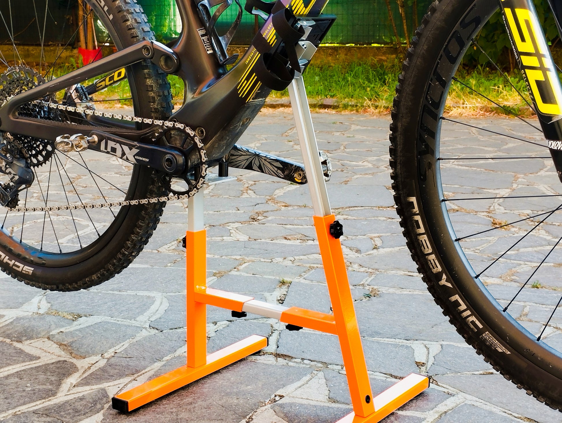 Cavalletto Bici 29 Pollici Mtb Cavalletto Per Bici Regolabile - In Lega Alluminio, Per Mountain Bike E Strada 24-27 Pollici Supporto Bicicletta Centrale - Foto 13