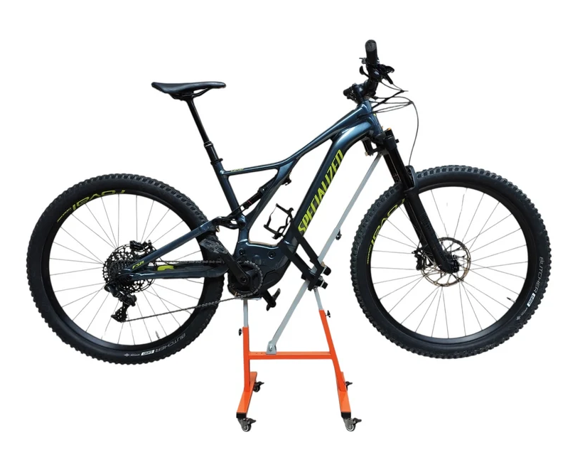 Cavalletto Centrale Manutenzione Bici Emtb E-Bike Universale Regolabile + Ruote. Codice ITA031BLR